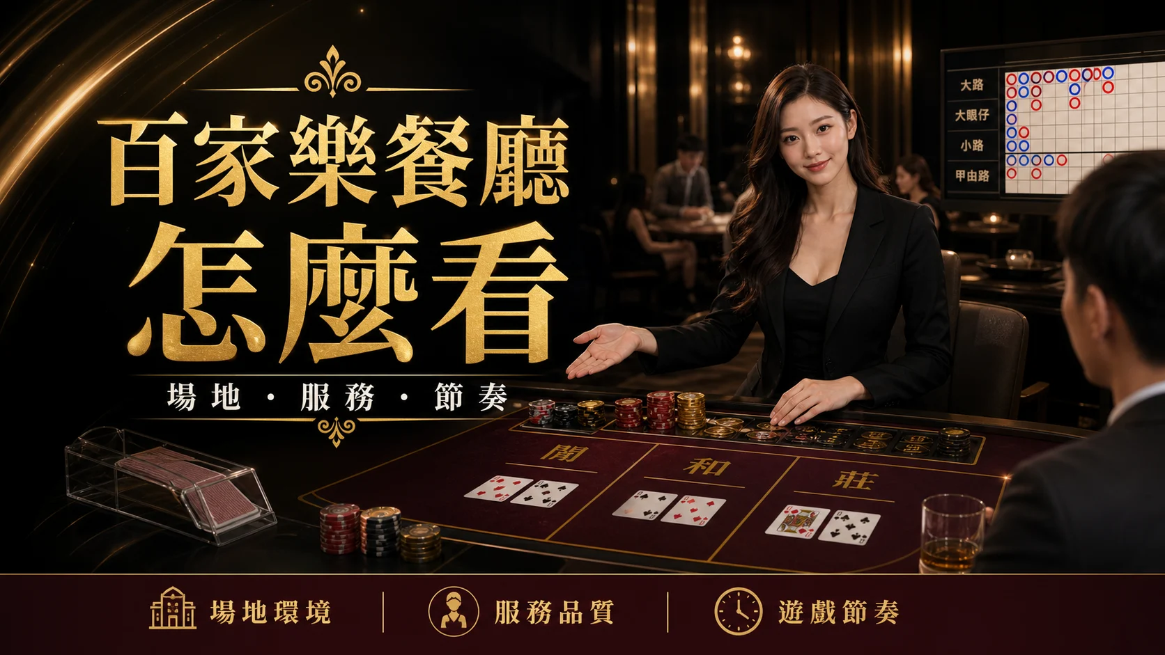百家樂餐廳怎麼看黑金主視覺，專業公關接待與現場牌桌