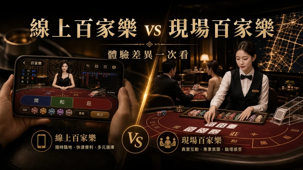 線上百家樂 vs 現場百家樂怎麼選？真人互動、流程差異與體驗比較｜RSG