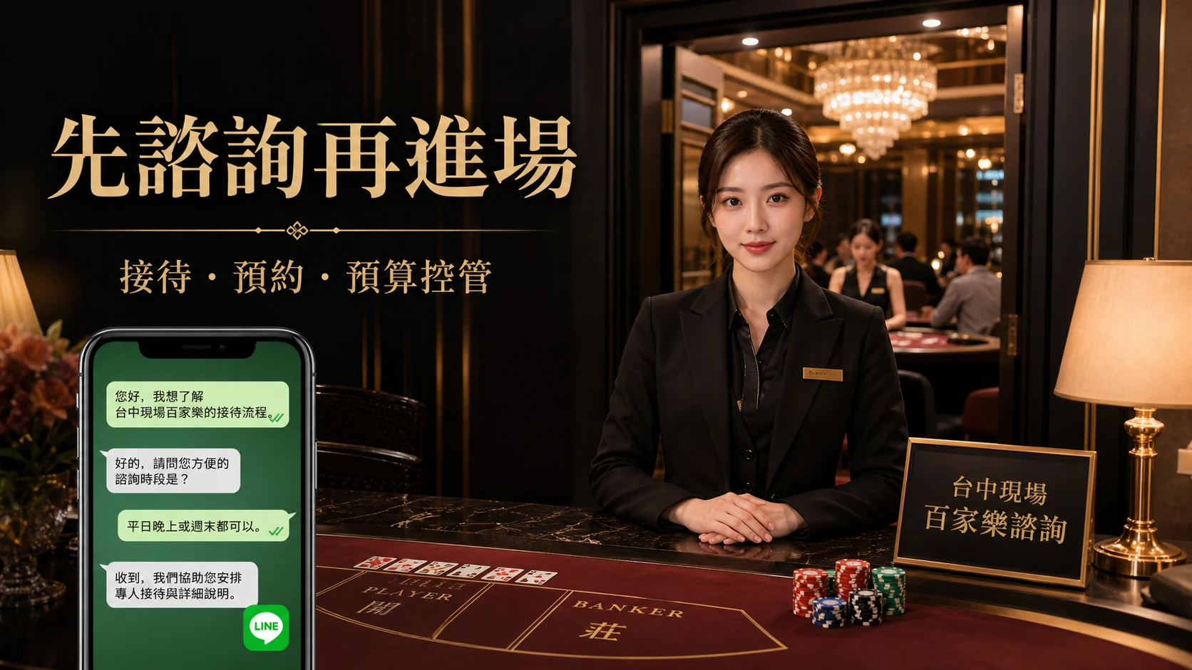 RSG 台中真人百家樂諮詢與接待提醒