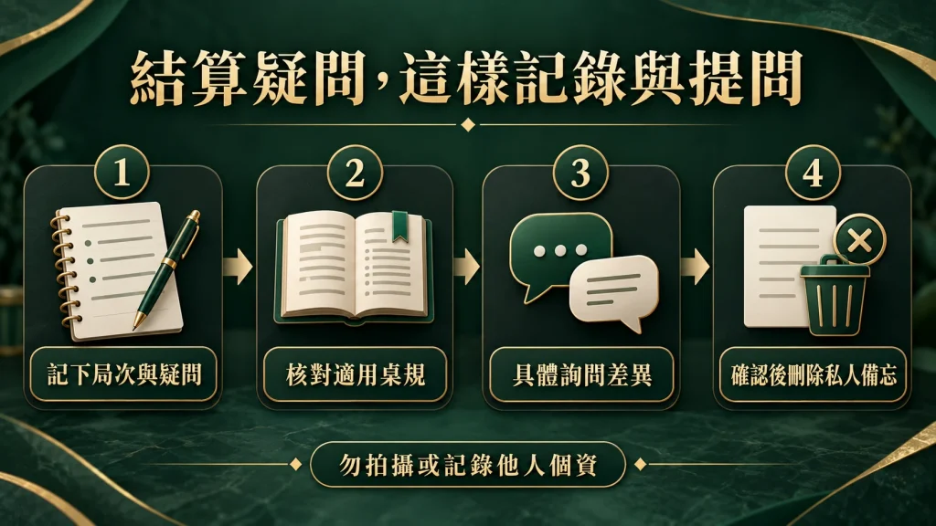 百家樂結算疑問怎麼整理?先記錄牌面、核對桌規再提問|RSG